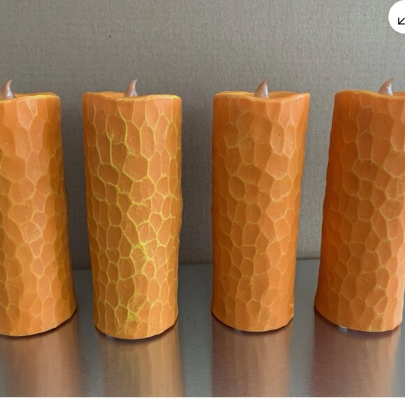 Jack O Lantern Color Changing LED Halloween Candles Set Of 4 - Picture 3 of 6